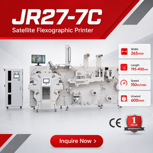 Imprimante flexographique automatique à 6 couleurs - 12 couleurs - JR27-7C - Garantie 1 an - <span class=keywords><strong>Machine</strong></span> d'impression flexo pour étiquettes - Product Image 1