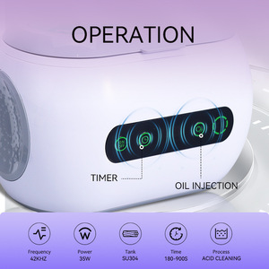 Nettoyeur ultrasonique électrique pour prothèses dentaires, appareils orthodontiques et aligneurs invisibles avec étui de rangement – <span class=keywords><strong>Appareil</strong></span> de nettoyage buccal domestique - Product Image 3