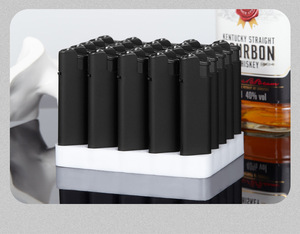 High-end Business Black <strong>Windproof</strong> <strong>Lighters</strong>, Customizable Disposable <strong>Lighters</strong> Wholesale - Product Image 2
