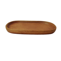 Plateau de service rectangulaire contemporain en bois d'acacia et mangue, fait main et écologique, avec kit d'ustensiles – Ensembles de vaisselle personnalisés uniques pour repas