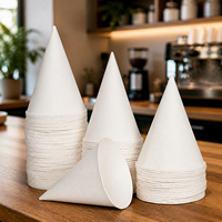 Gobelets en papier jetables biodégradables écologiques de qualité alimentaire - 4 oz, design droit pour boissons chaudes/froides et glaces
