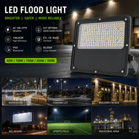 Projecteur LED extérieur commercial 100W 200W 300W, éclairage de sécurité pour usine, entrepôt, bâtiment