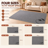 Tapis chauffant de style nordique, tapis chauffant électrique extra large pour salon, bureau à domicile, tapis chaud écoénergétique