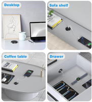 Enchufe Empotrable Redondo Estadounidense, Enchufe TR Oculto de 1 Salida, 125V 15A con Puertos USB, para Muebles de Oficina, Sala de Conferencias, Mesa de Cocina