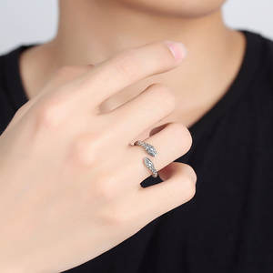 Bagues ajustables tendance SC avec animaux, bijoux pour femmes, style rétro, argent antique, chat porte-bonheur, dinosaure, serpent, grenouille, bagues pour femmes et hommes - Product Image 3