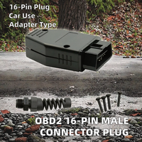 Connecteur et boîtier en laiton pour vente en gros et au détail, connecteur OBD2 automobile EOBD 2 J1962, prise OBD mâle 16 broches