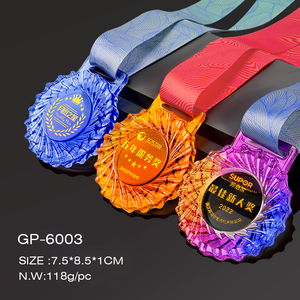 Jadevertu 2024 haut de gamme médaille liuli matériel couleur glaçure cristal pour personnalisé personnaliser cadeau médaille de cristal - Product Image 2