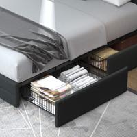 Neues Design Klapp bett aus Stoff mit Ausziehbett rahmen mit zusätzlichem Bett unter Queen-Size