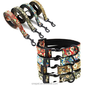 Juego de <span class=keywords><strong>collar</strong></span> de correa para mascotas, accesorios térmicos para mascotas, resistente, Cinta Negra extraíble, <span class=keywords><strong>Collar</strong></span> Universal para perros - Product Image 1