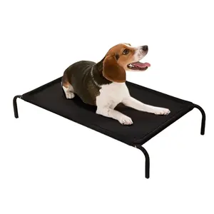customizable Functional elevated Steel frame Tesla net Pets Rest Sleeping rectangle dog bed