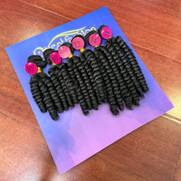 OrientFashion Extensions de Cheveux Synthétiques de Haute Qualité, Mélange de Cheveux Bouclés Pixie, Jerry Curly, Boucles Rebondissantes, Solution en 1 Paquet