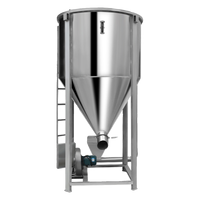 Miscelatore Verticale Elettrico Automatico a V in Acciaio Inox 380V 1000kg/h con Ventola per Silo di Carico Mobile e Serbatoio di Stoccaggio