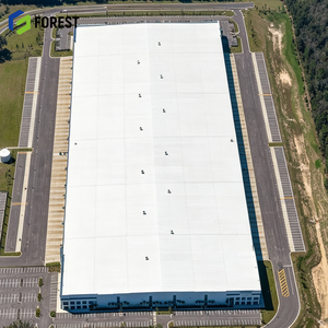 Structure de bâtiment d'entrepôt industriel en acier galvanisé sur mesure, grande portée, pour stockage de matériaux - Product Image 1