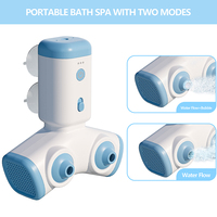 Jet de bain pour baignoire, machine à bulles pour spa à domicile avec moteur sans balais, jet de bain portable, 3 niveaux de vitesse, charge rapide