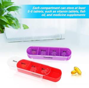 7日間ポータブルピルボックスビタミンピルボックスオーガナイザーピルボックスケース旅行薬オーガナイザー - Product Image 5