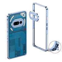 Coque de téléphone en acier inoxydable apparent pour Nothing Phone 3a avec cadre métallique, dissipation thermique et anneau de protection de l'appareil photo