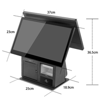 Système de point de vente tout-en-un avec imprimante thermique, lecteur NFC, système POS Windows, écran tactile 15,6 pouces, caisse enregistreuse
