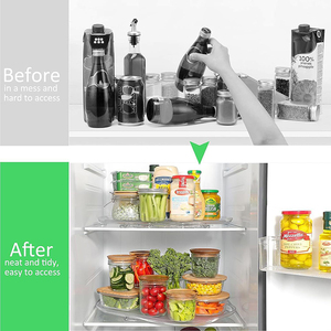 New <strong>Fridge</strong> <strong>Lazy</strong> <strong>Susan</strong> Turntable Organizer Refrigerator Clear Food Container <strong>Lazy</strong> <strong>Susan</strong> Turntable Organizer for Refrigerator - Product Image 4