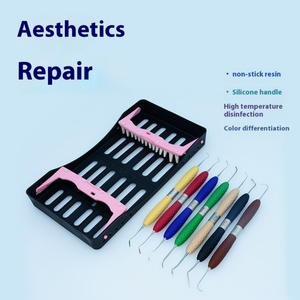 Juego de 7 Espátulas de Doble Punta para Restauración Dental, Espátula para Relleno de Resina Compuesta, Instrumento Restaurador Manual Hecho de Acero, CE - Product Image 4