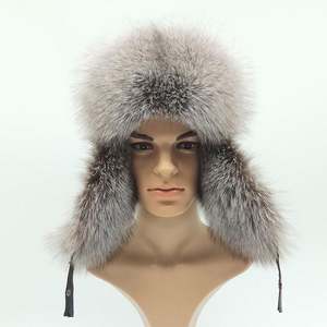 Sombrero de piel de zorro personalizado unisex con orejeras, gorro de cazador de piel Natural Real, sombreros de Aviador rusos para mujer - Product Image 4