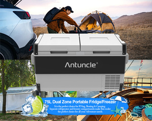 Refrigerador Portátil de Doble Zona para Camping, Nevera de 75/95L para Auto, Congelador para Exteriores, Enfriador de Bebidas y Frutas, Nevera para Auto de 12v - Product Image 6