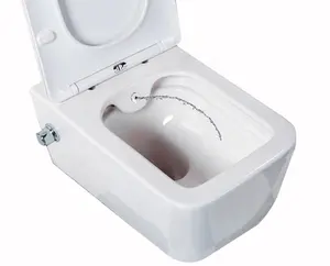 Комплект для туалета, керамический унитаз без оправы, настенный туалет с биде