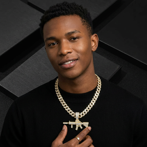 LAX DIORE JEWELS Men's Silver Plated Alloy Chain Necklace with <b>Gun</b> Pendant Diamond Iced Hip Hop Fashion Jewelry Gift - Product Image 1