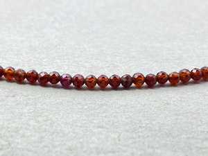 Collier ras du cou en grenat Hessonite, tendance, unisexe, avec micro-pierres, perles délicates, micro-facetté, bijoux minimalistes - Product Image 4