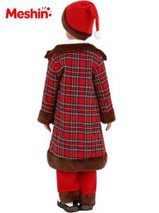 2026 New Update Children Festival <b>Red</b> Costume Party Santa Claus Winter Plaid <b>Suit</b> Kids Boys Christmas Clothing Set - Product Image 5