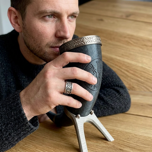 Rustic Handmade Horn Mug, Eco-Friendly Durable Drinkware, Perfect for Coffee, Tea, <b>Whisky</b>, Bar, Home, Kitchen Decoration - Product Image 1