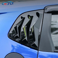 Capuchons de couverture d'évent de persiennes de fenêtre latérale arrière de voiture en ABS noir brillant pour Honda Fit Jazz 3th Gen RS GK5 GH7 GP6 2014-2020