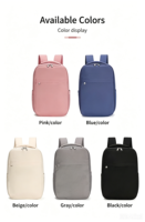 Sac à dos élégant pour ordinateur portable 15,6 pouces pour étudiants - Imperméable, antivol, léger, en Oxford, unisexe, pour l'école, les voyages, sac à dos de jour, grand format