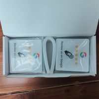 Autocollant Époxy NFC Google Review 120x120mm / Plaque de Commentaires pour Restaurants Ins/Facebook/Yelp/Tripadvisor