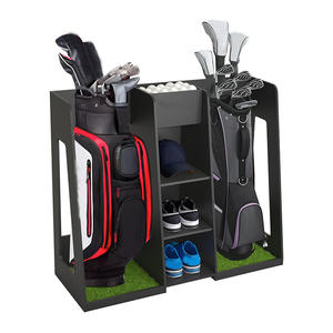 Soporte de Madera para Bolsas de Golf, Organizador de Almacenamiento para Bolsas de Golf, Pelotas y Otros Accesorios de Equipamiento de Golf - Product Image 1