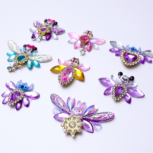 Pegatinas de diamantes de imitación sueltos de resina adhesiva Mei Shang con diseño de <span class=keywords><strong>mariposa</strong></span> personalizado para tatuajes faciales tipo pintura - Product Image 3