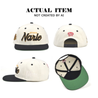 Casquette de baseball bicolore avec logo brodé en 3D, casquette snapback à 6 panneaux, casquette athlétique originale, casquette de baseball snapback pour équipe