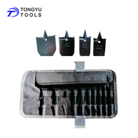 10pcs Tri-Point Heavy Duty Shank Flat Wood Spade Drill Set pour le forage du bois