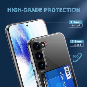 Custodia a portafoglio <span class=keywords><strong>trasparente</strong></span> semplice per Slot per schede per <span class=keywords><strong>Samsung</strong></span> S23 Plus <span class=keywords><strong>Cover</strong></span> in acrilico <span class=keywords><strong>trasparente</strong></span> antiurto per S23 ultra S22 <span class=keywords><strong>S21</strong></span> S20 FE - Product Image 3