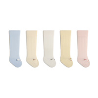 Chaussettes longues pour nouveau-né, chaussettes en coton doux jusqu'aux genoux, chaussettes confortables pour bébé et tout-petit, pour un usage quotidien