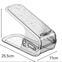 Étagère à chaussures pliable réglable à double niveau, gain de place pour armoire et salon