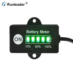 Runleader 12/24V LiFePO4 배터리 연료 게이지 표시기 미터 골프 카트 바닥 관리 장비