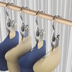 Stainless Steel Clothespins Laundry Hooks With Hooks <b>Pants</b> Rack Portable Hanging Clothespins Closet Clothes Storage Box Hanger - Product Image 6