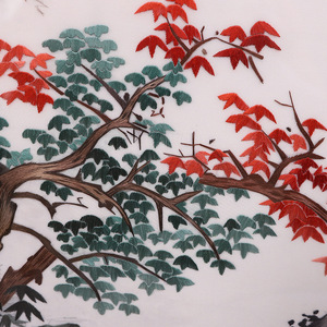 Peinture de paysage brodée de Suzhou, décoration murale finie à la main, style chinois, pour salon, chambre à coucher, salle à manger - Product Image 2
