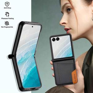 Funda de Cuero con Costuras de Color y Ranuras para Tarjetas, Tipo <span class=keywords><strong>Flip</strong></span>, para <span class=keywords><strong>Samsung</strong></span> Galaxy <span class=keywords><strong>Z</strong></span> <span class=keywords><strong>Flip</strong></span> 7 FE 6 5, Antigolpes - Product Image 5