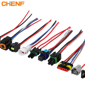 CHENF Câble de raccordement en fibre optique personnalisable avec terminal de voiture en cuivre, adaptateur d'alimentation, diverses longueurs de câble et couleurs de <span class=keywords><strong>gaine</strong></span> - Product Image 4