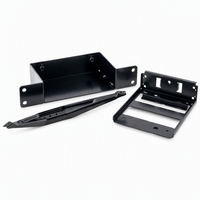 Pièces d'emboutissage progressif OEM personnalisées, supports de montage soudés en acier au carbone avec revêtement en poudre noire, quincaillerie automobile