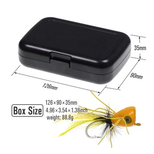 20 Stück/Karton Überwasser schwimmender Popper-Hardköder trocknende Fliegen Insekt Streamer Forelle Sonnenfisch Lachs-Bass-Fischen Köder Fischen Fliegenköder - Product Image 3