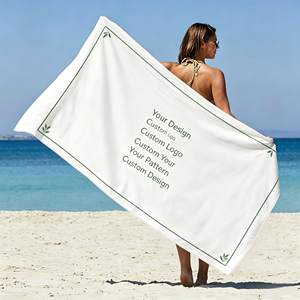 Toalla de Playa Grande de Algodón con Estampado Personalizado, Suave al Tacto - Product Image 1