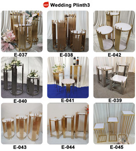 Mesa de Pastel para Bodas LEDA, Decoración con Borlas de Cristal, Base Transparente para Exhibición de Pasteles, Mesa Redonda con Pedestal - Product Image 6