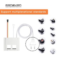 Interruptor Táctil con Sensor de Espejo Integrado AC110V 220V 12V 3A, Doble Botón, LED de Uno o Dos Colores, con Función de Atenuación, para Conectar a la Placa Antivaho